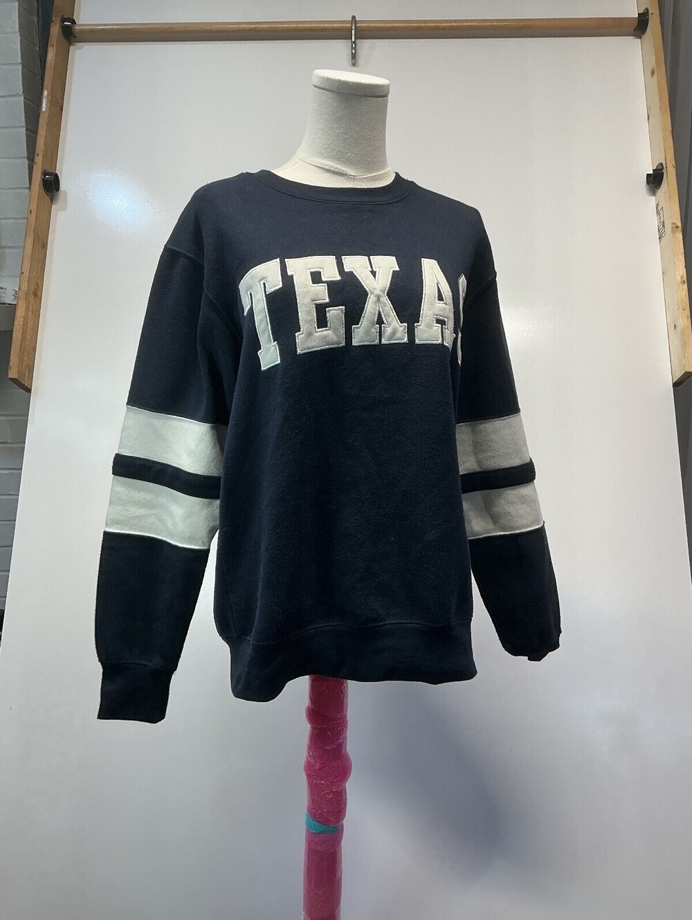 New York Popular S TEXAS Navy Womens Sweatshirt Preppy - Picture 7 of 9